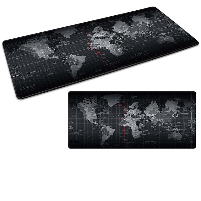 Large Popular Map Black Gaming writingMouse Pad back to school gift office Non-Slip Base Water Resist Keyboard Pad Desk Mat