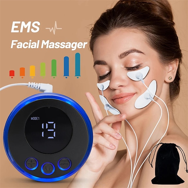 EMS Facial Massager for Face Muscle Stimulator Facial Lifting Pulse Electric V-Face Slim Eye Beauty Wrinkle Remover Skin Tighten