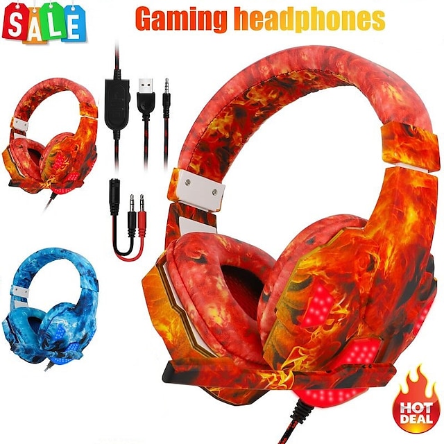 sy830 Gaming Headset Over Ear USB 3.5mm Audio Jack PS4 PS5 XBOX Ergonomic Design HIFI for MIPC Computer Gaming