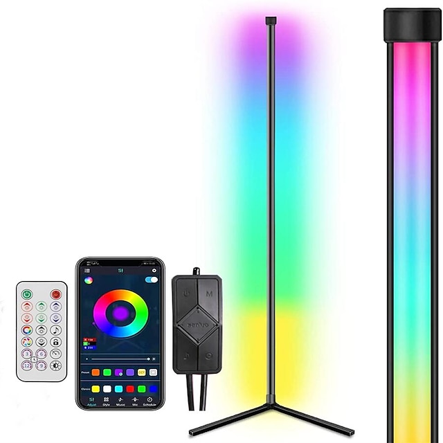 Remote Control RgbPhantomFloor Lamp Bluetooth Disassembly SplicingFloor Lamp Led Corner Atmosphere Lamp Corner Lamp