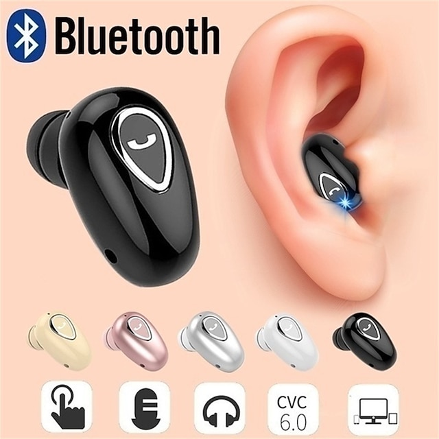 Bluetooth Earphone Mini Invisible In-Ear Sports Earbuds with Microphone Super Stereo Headphones