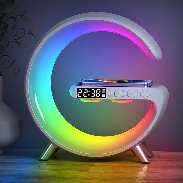 Multifunctional Bluetooth Speaker Colorful Atmosphere Light Charging and Clock All-in-one Machine