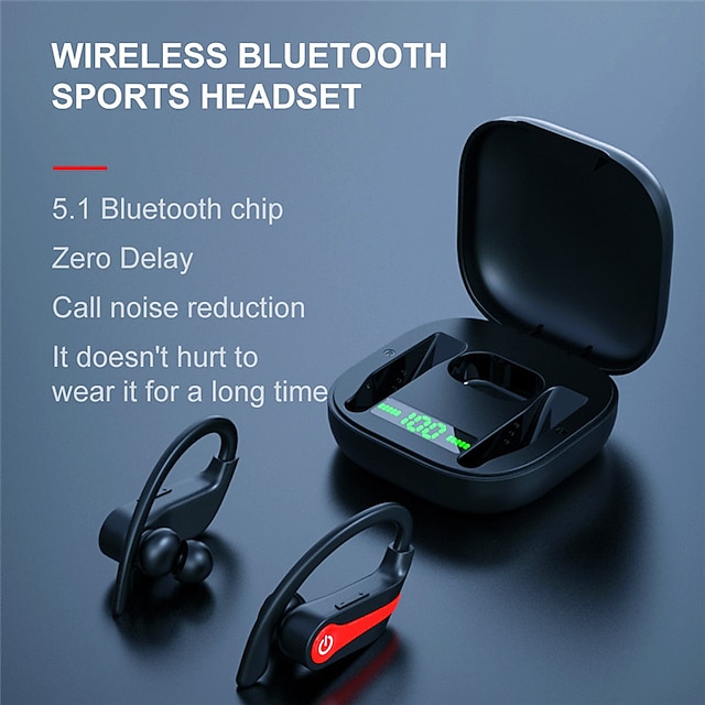 Q20pro True Headphones TWS Earbuds Ear Hook Bluetooth 5.1 Noise cancellation Sports Stereo for MIYoga Fitness Gym Workout Travel Entertainment